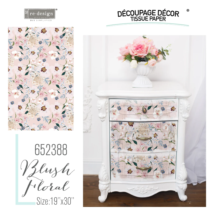 Papier découpage - Blush Floral