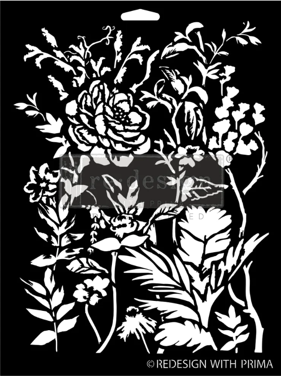 Pochoirs - Cerulean Blooms