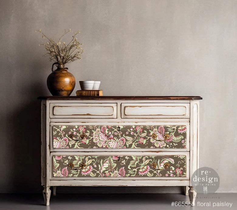 Papier découpage - Floral Paisley