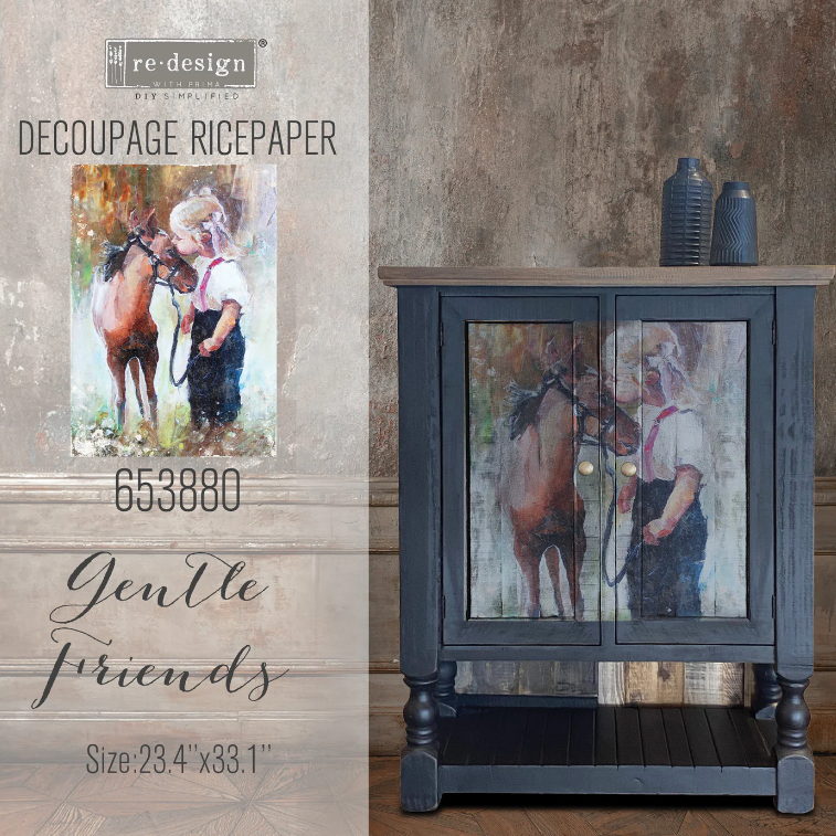 Papier découpage - Gentle Friends (papier de riz) A1