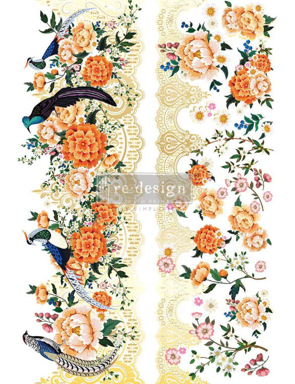 Transferts d'image - Pheasants & Peonies