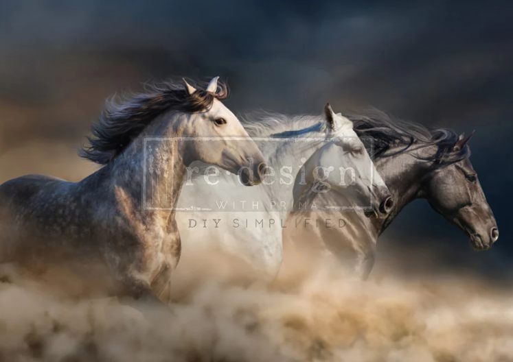 Papier découpage - Wild Hearts Run Free (A1 Fibre Tissus)