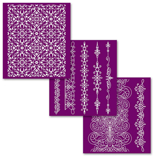 Pochoir d'écran de soie - Dentelle Délicate (Delicate Lace)