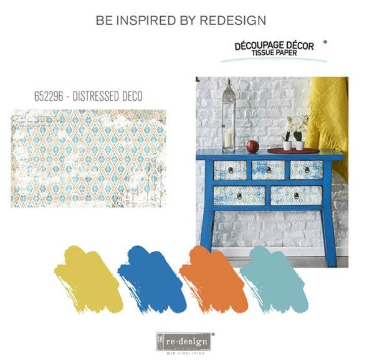 Papier découpage - Distressed Deco (Tissus)