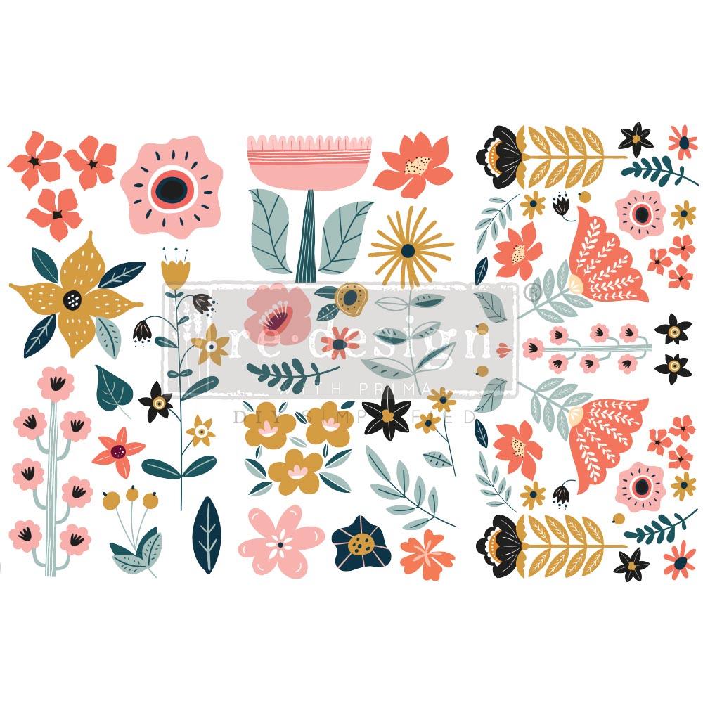 Transferts d'image - Doodle Flower (Petit)