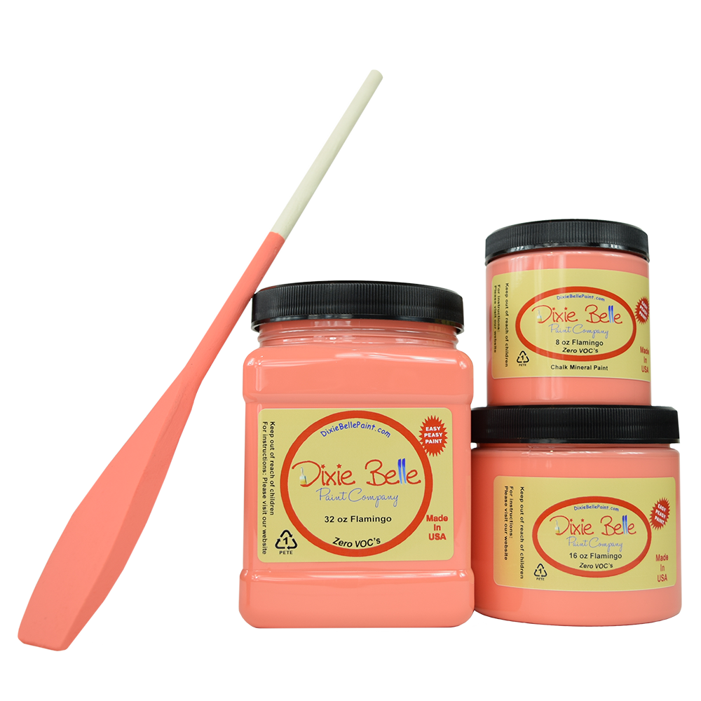 La peinture de couleur "Flamingo" de Dixie Belle est un corail brillant aux tons orange et rose. Cette couleur énergique est un moyen facile d'ajouter de la vivacité à votre espace de vie. La peinture à la craie minérale de Dixie Belle est un produit de qualité supérieur. Parfaite pour peindre sur les meubles, elle peut aussi très bien être utilisée sur d'autres surfaces comme le bois, le métal, le verre, la céramique, le tissus et plus.