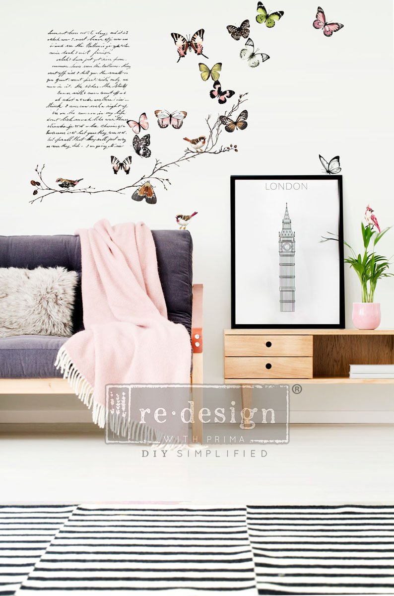 Image transfers - Parisian Butterfly