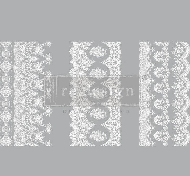 Transferts d'image - Vintage Wallpaper Blanc (Small Transfer)