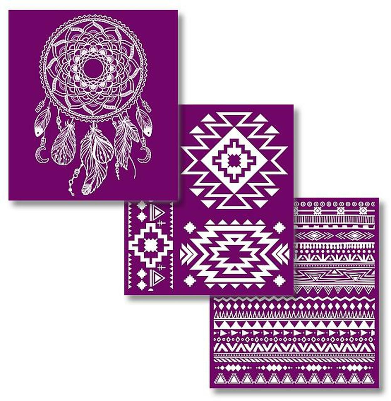Pochoir d'écran de soie - Style Western Boho