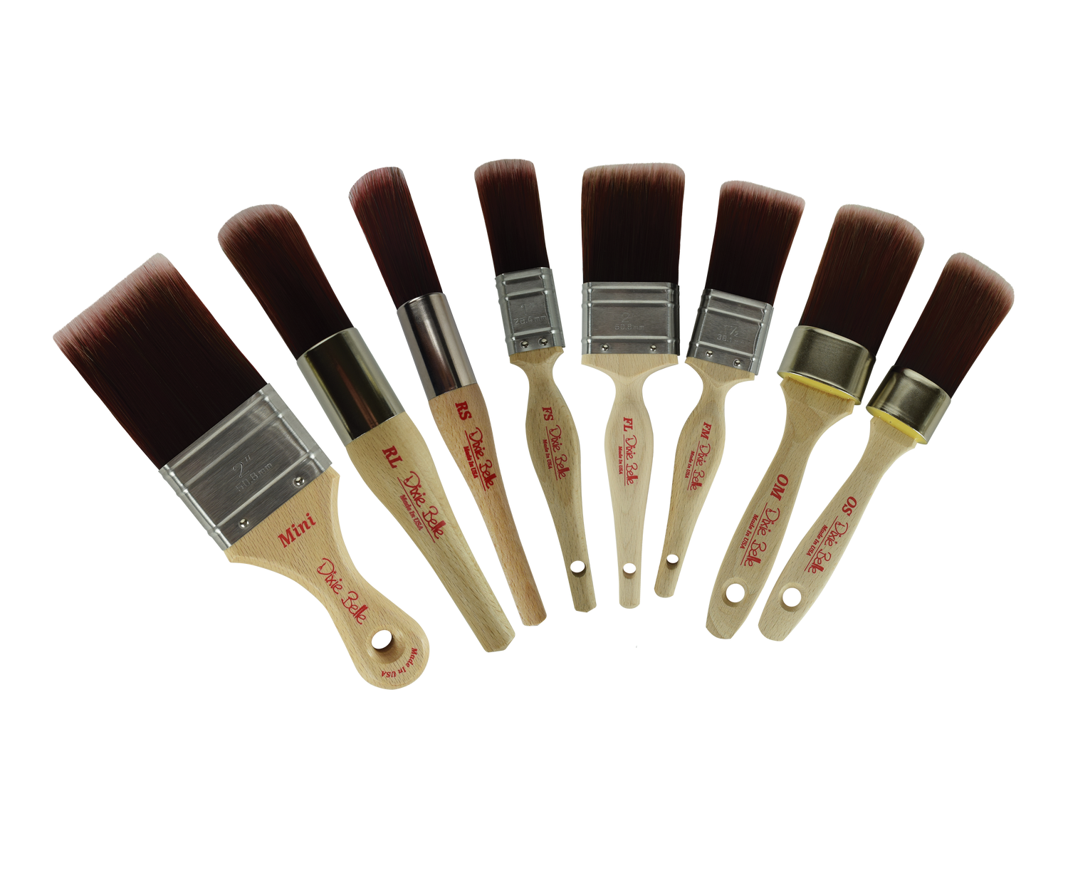 Synthetic fiber brushes