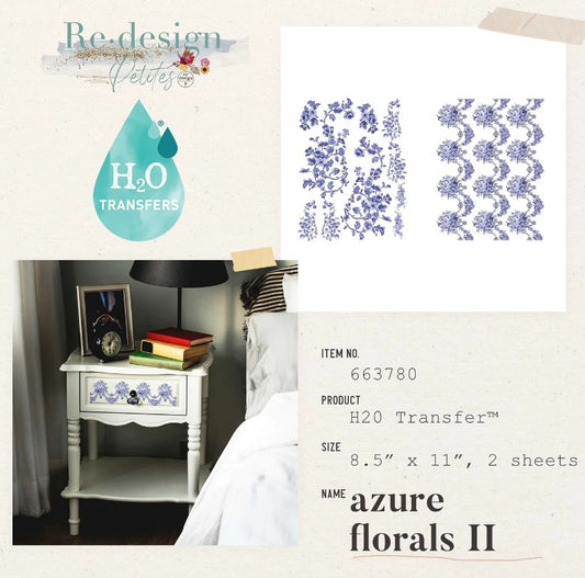 H2O Petit Transfert - Azure Florals II