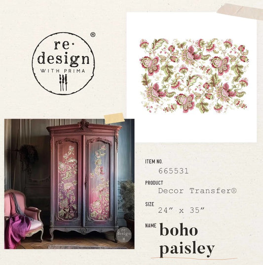 Transferts d'image - Boho Paisley
