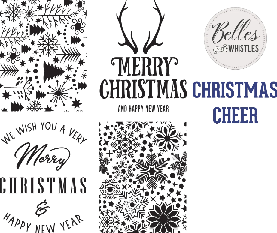 Pochoirs - Christmas Cheer Stencil - Belles And Whistles