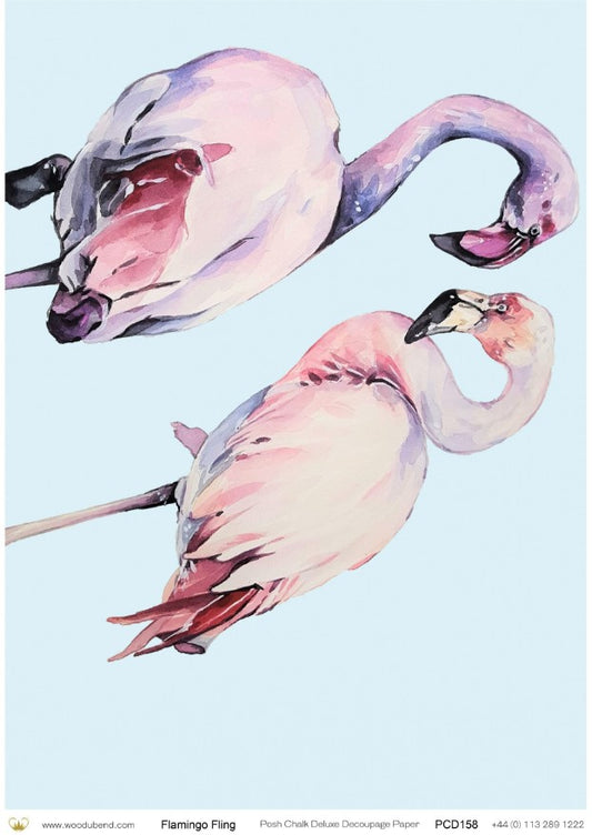 Papier découpage - Flamingo Fling A3 (42 × 30 cm)