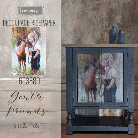 Papier découpage - Gentle Friends (papier de riz) A1