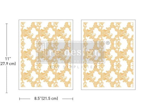 Transferts d'image - Golden Lacework (feuille d'or )(Middy)