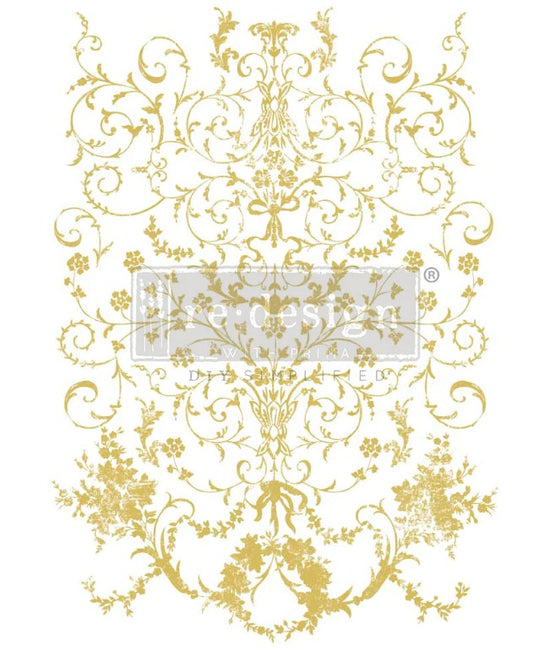 Kacha Gold Foil - Transferts d'image - Manor Swirls
