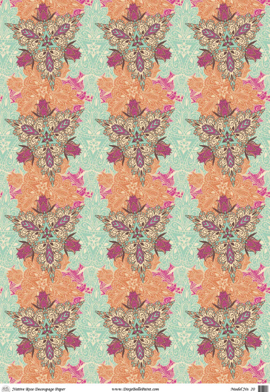 Papier découpage - Native Rose