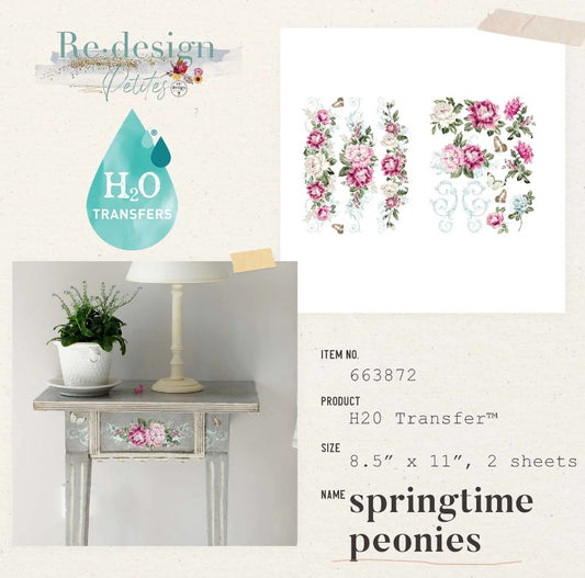 H2O Petit Transfert - Springtime Peonies
