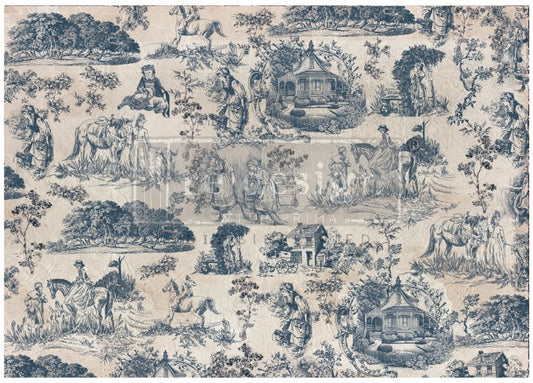 Papier découpage -Toile de Jouy (A1 Fibre Tissus)