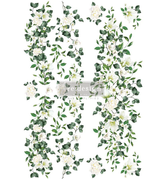 Transferts d'image - Flowers on the Trellis