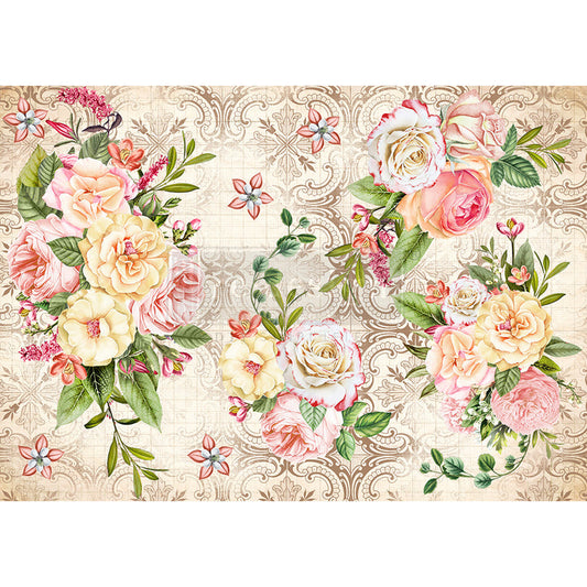 Decoupage Paper - Amiable Roses (Rice Paper)