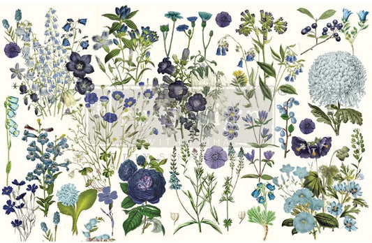 Papier découpage - Blue Meadows (Tissus)