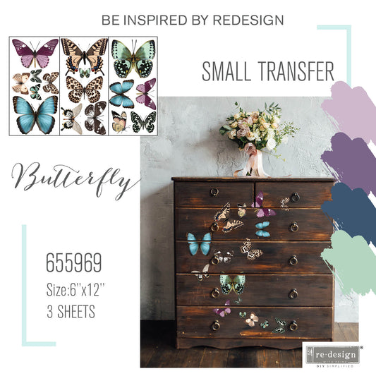 Transferts d'image - Butterfly Papillion (Petit Transfert)
