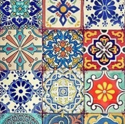 Papier découpage - Tuiles Coloré (Colorful tiles)