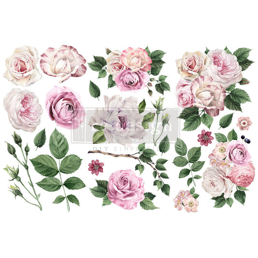 Image transfers - Delicate Roses