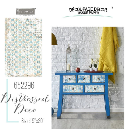 Papier découpage - Distressed Deco (Tissus)