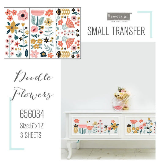 Transferts d'image - Doodle Flower (Petit)