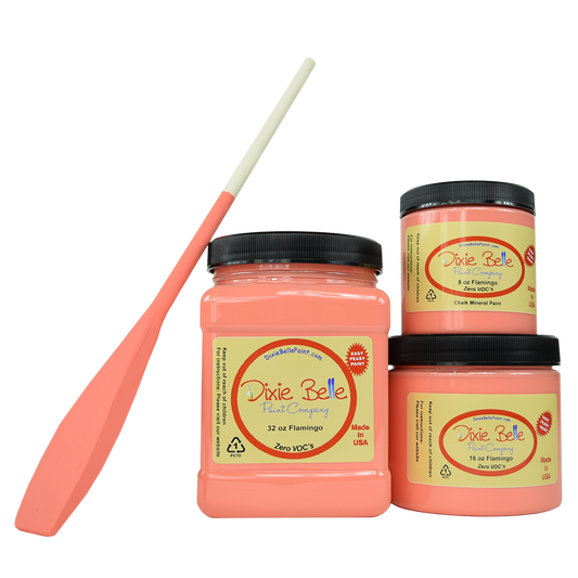 La peinture de couleur "Flamingo" de Dixie Belle est un corail brillant aux tons orange et rose. Cette couleur énergique est un moyen facile d'ajouter de la vivacité à votre espace de vie. La peinture à la craie minérale de Dixie Belle est un produit de qualité supérieur. Parfaite pour peindre sur les meubles, elle peut aussi très bien être utilisée sur d'autres surfaces comme le bois, le métal, le verre, la céramique, le tissus et plus.