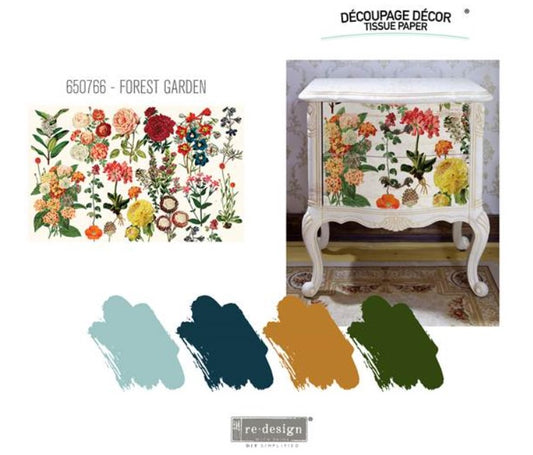Papier découpage - Forest Garden (Tissus)