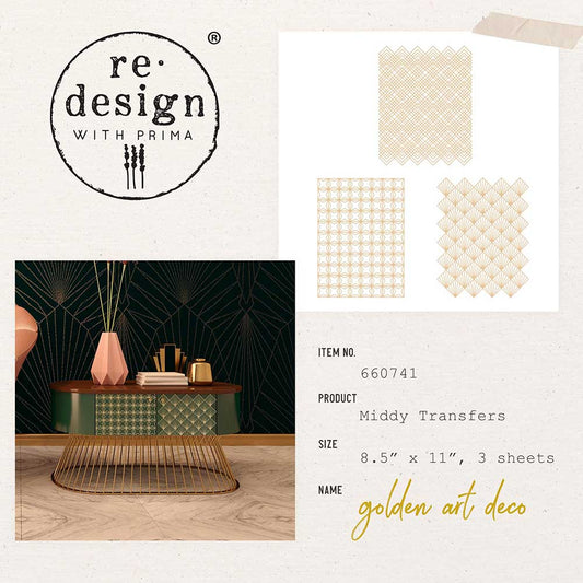 Transferts d'image - Golden Art Deco (Middy)