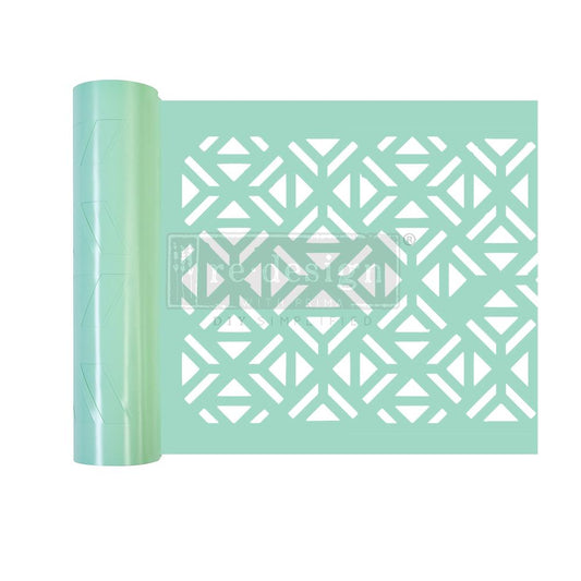 Pochoirs - Irregular Triangles (Rouleau Adhesif) Stick & Style Stencil