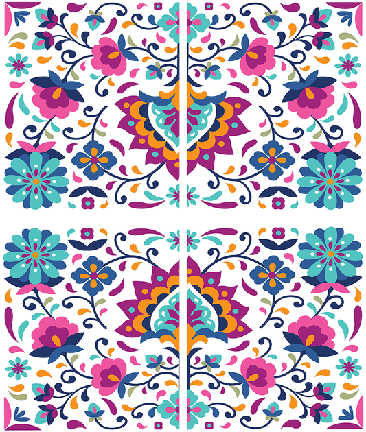 Transfert d'image aux motifs floraux. Un produit de Belles and Whistles. À utiliser sur les murs, les meubles, le bois, les portes et bien d'autres surfaces. Les possibilités sont infinies. Veuillez noter que le transfert peut être coupé en morceaux pour une application facile.