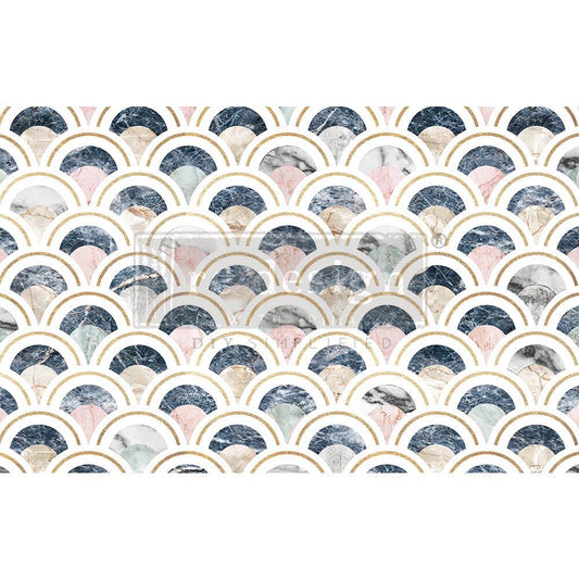 Decoupage Paper - Marbled Scales (Mulberry Paper)