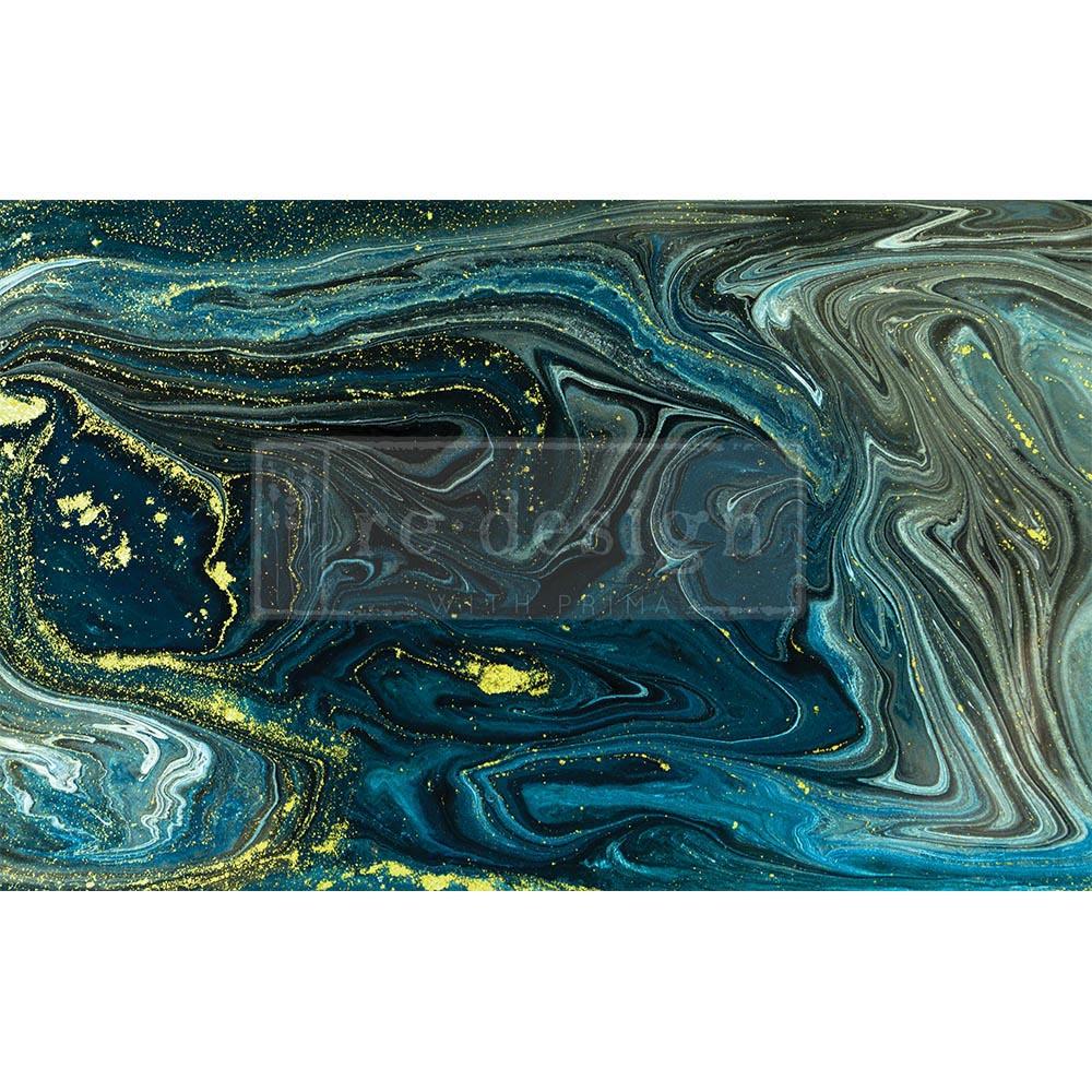 Decoupage Paper - Nocturnal Marble (Mulberry Paper)