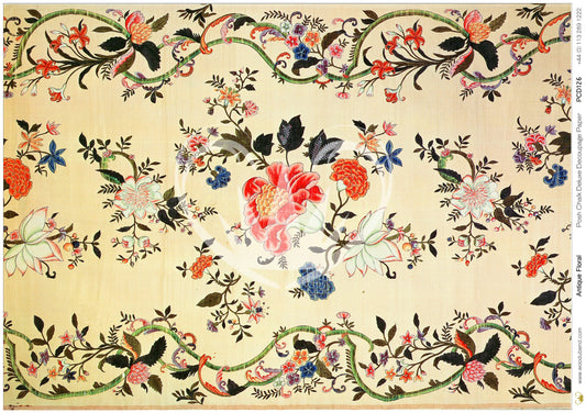 Papier découpage – Antique Floral (Riz)