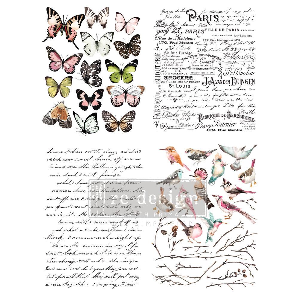 Image transfers - Parisian Butterfly