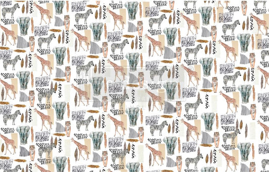 Papier découpage - Safari (Tissus)