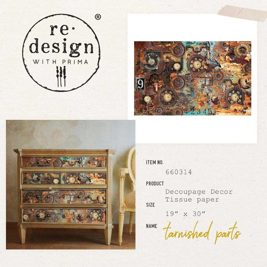 Papier découpage - Tarnished Parts (A1 Fiber Tissue)