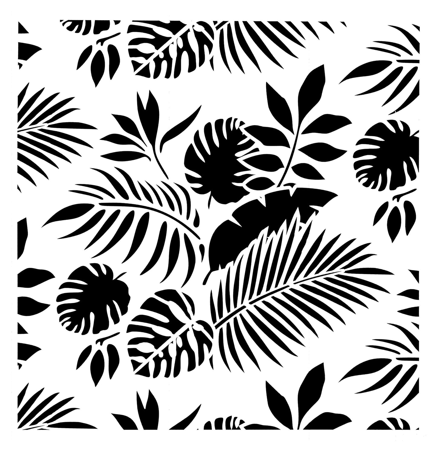 Pochoirs - Tropical Leaves Stencil