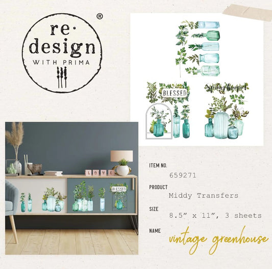 Transferts d'image - Vintage Greenhouse (Middy)