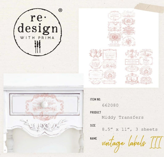 Transferts d'image - Vintage Labels III (Middy)