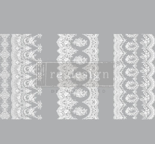 Transferts d'image - Vintage Wallpaper Blanc (Small Transfer)