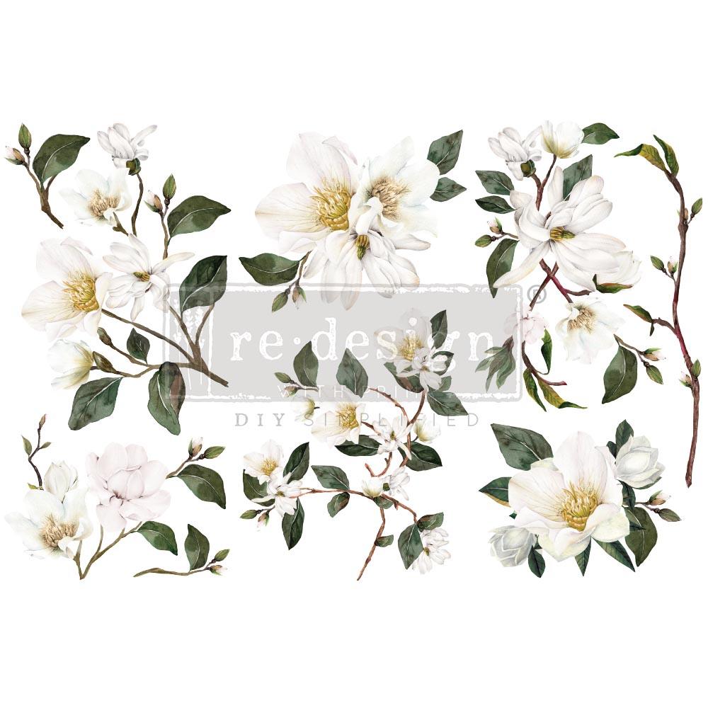 Image transfers - White Magnolia