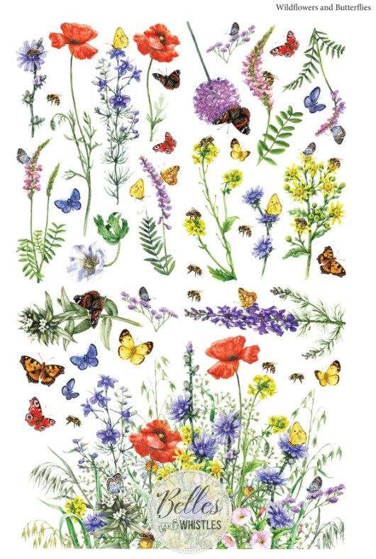 Transferts d'image - Wildflowers & Butterflies