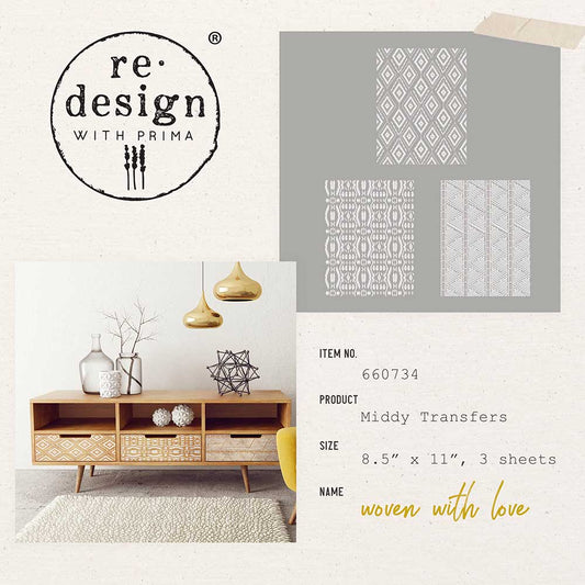 Transferts d'image - Woven with Love (Middy)